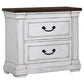 Hillcrest 2-drawer Nightstand Distressed White