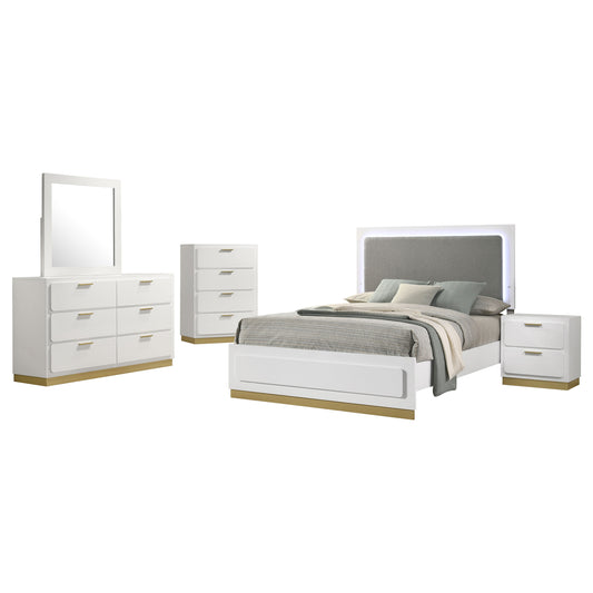 Caraway 5-piece Eastern King Bedroom Set White