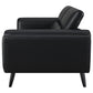 Shania Track Arms Sofa with Tapered Legs Black