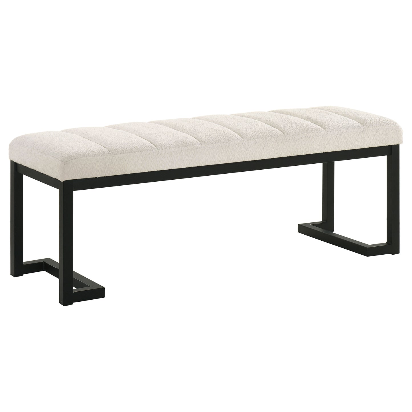 Mesa Upholstered Entryway Accent Bench Vanilla