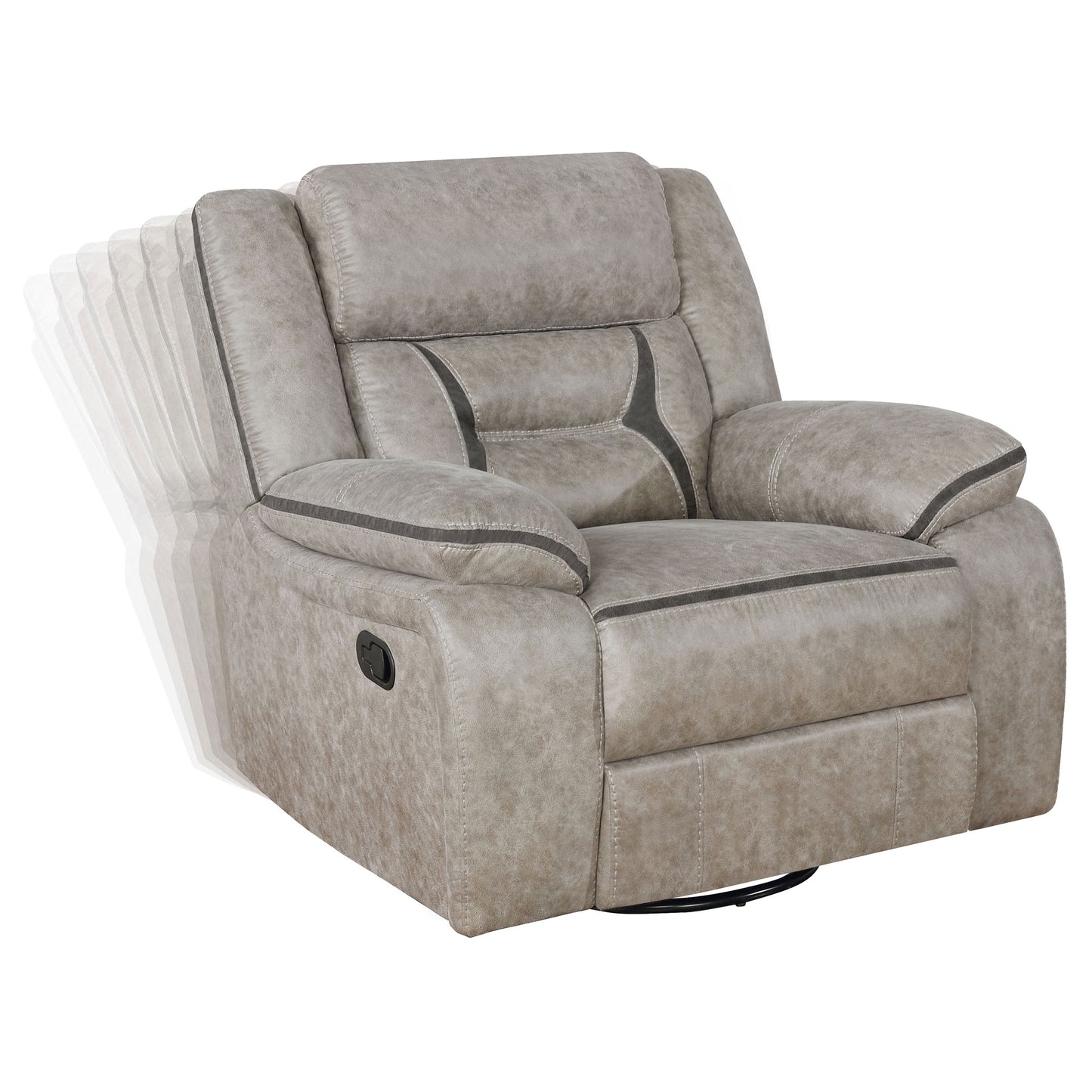 Greer Upholstered Tufted Back Glider Recliner