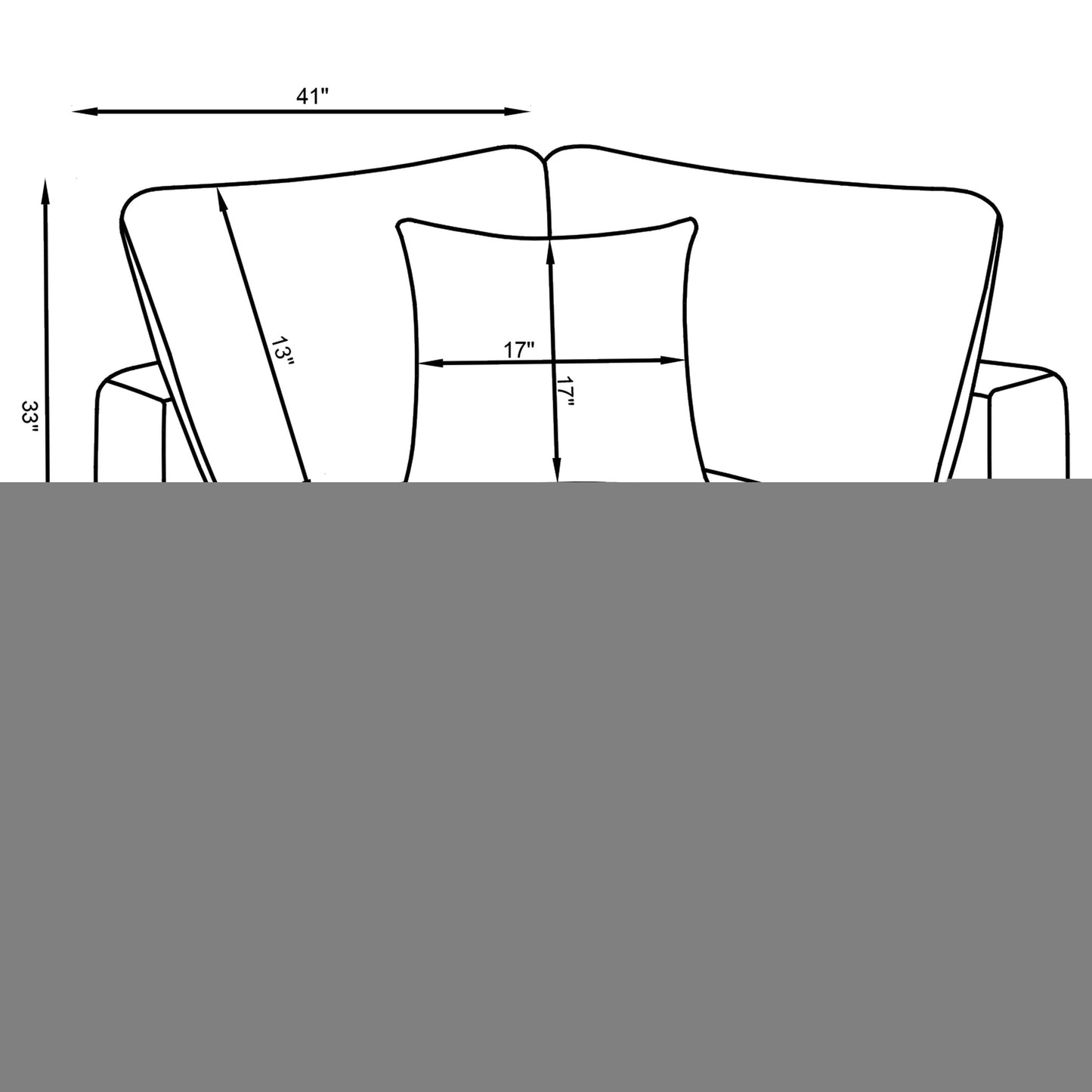 Serene 4-piece Upholstered Modular Sectional Sofa Charcoal