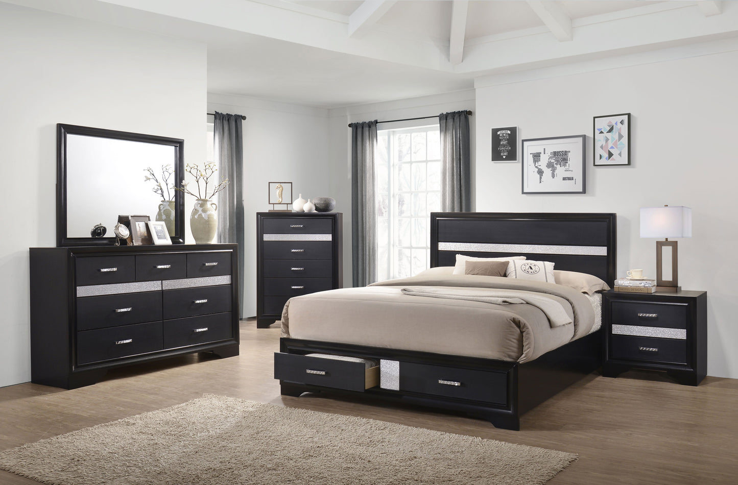 Miranda 9-drawer Dresser Black