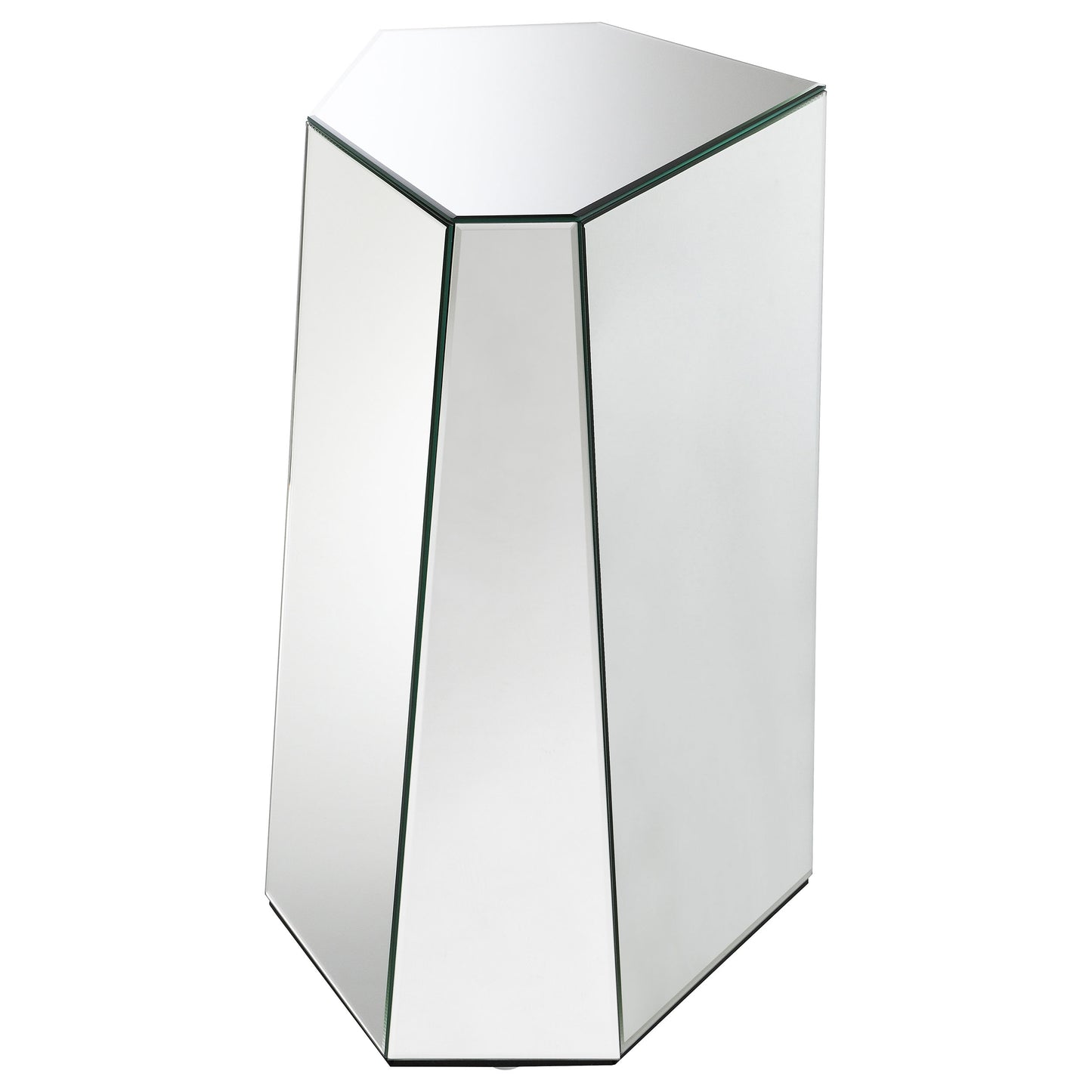 Capella 3-piece Mirrored Coffee and End Table Set Silver
