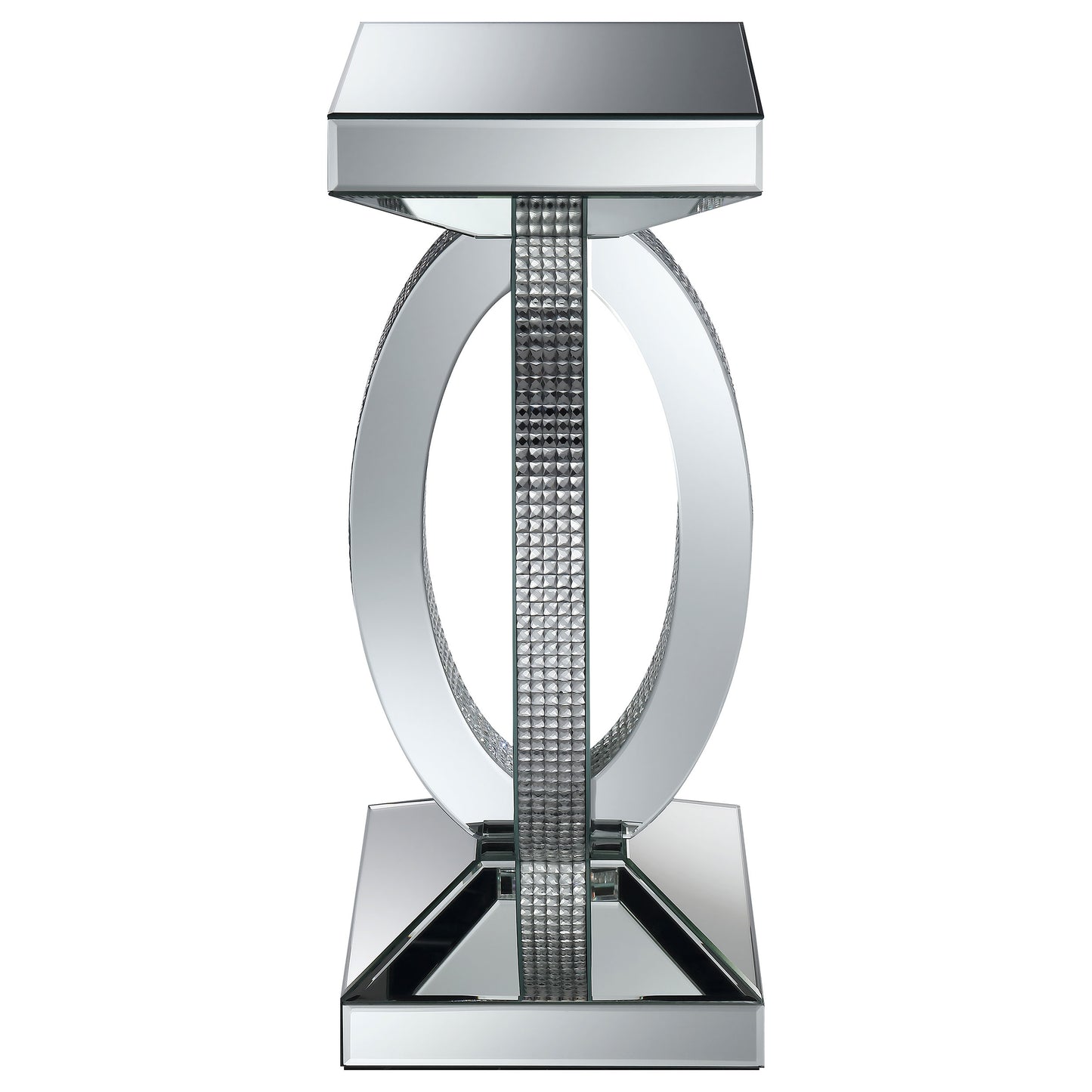 Amalia 2-piece Mirrored Coffee and End Table Set Silver