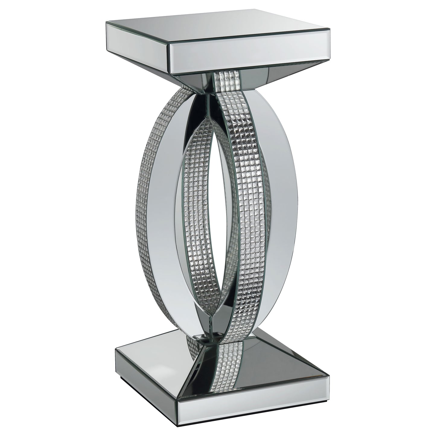 Amalia 2-piece Mirrored Coffee and End Table Set Silver
