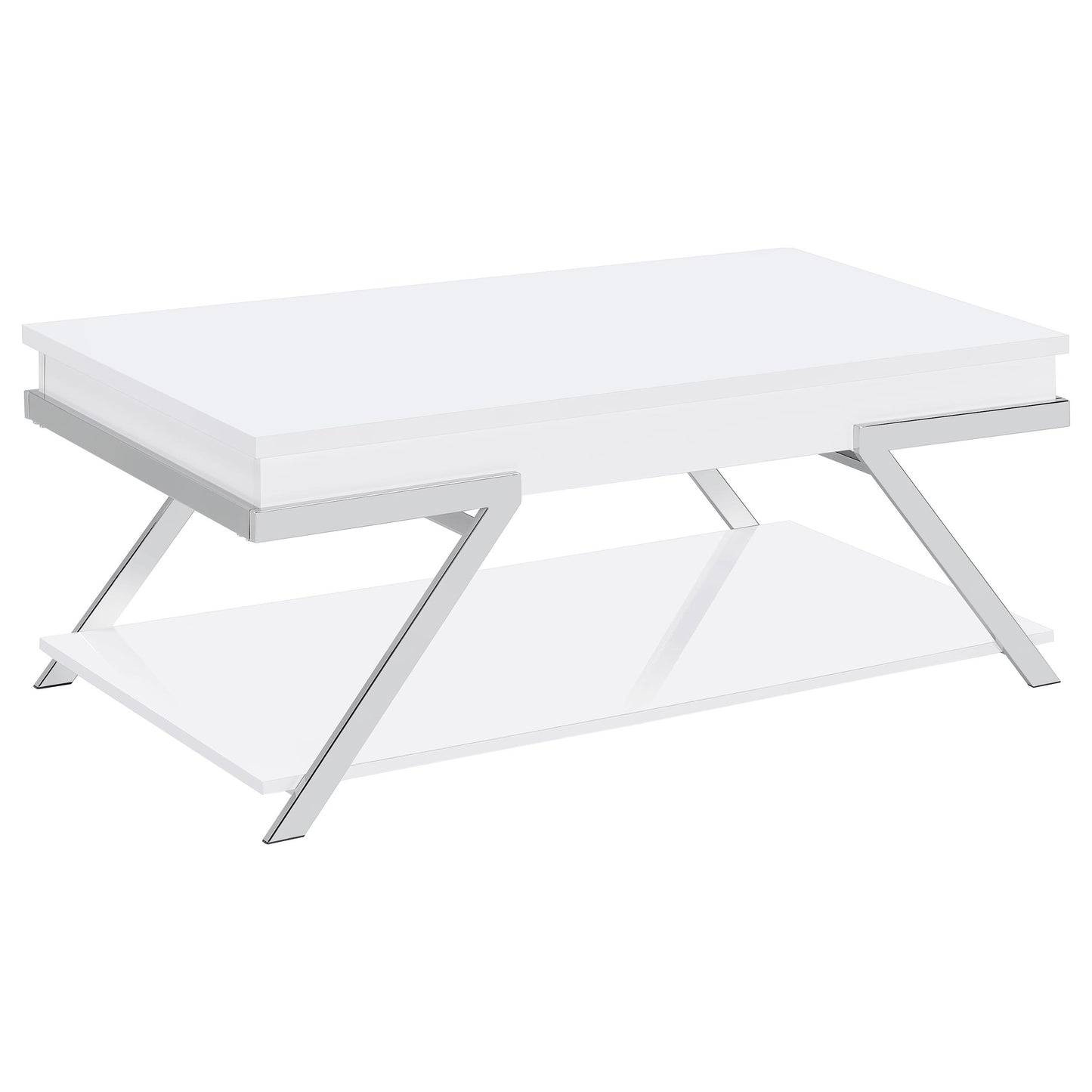 Marcia 3-piece Coffee and End Table Set White High Gloss