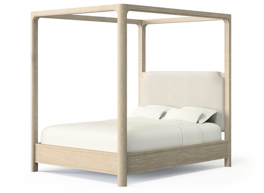 Solano 85-inch Queen Canopy Bed Weathered Mango