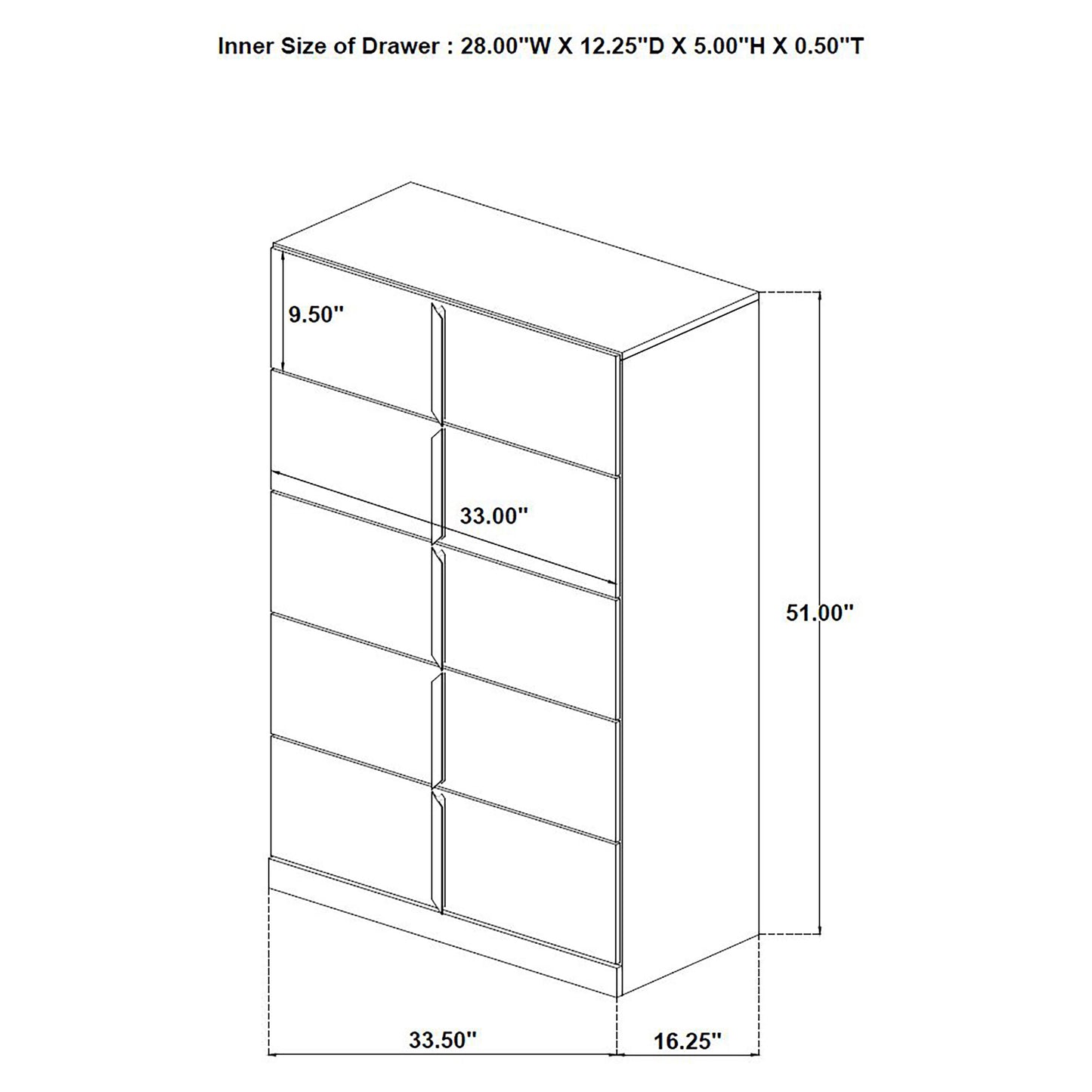 Ines 5-piece Queen Bedroom Set Grey and White High Gloss