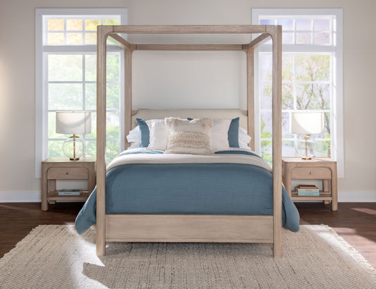 Solano 85-inch Eastern King Canopy Bed Weathered Mango