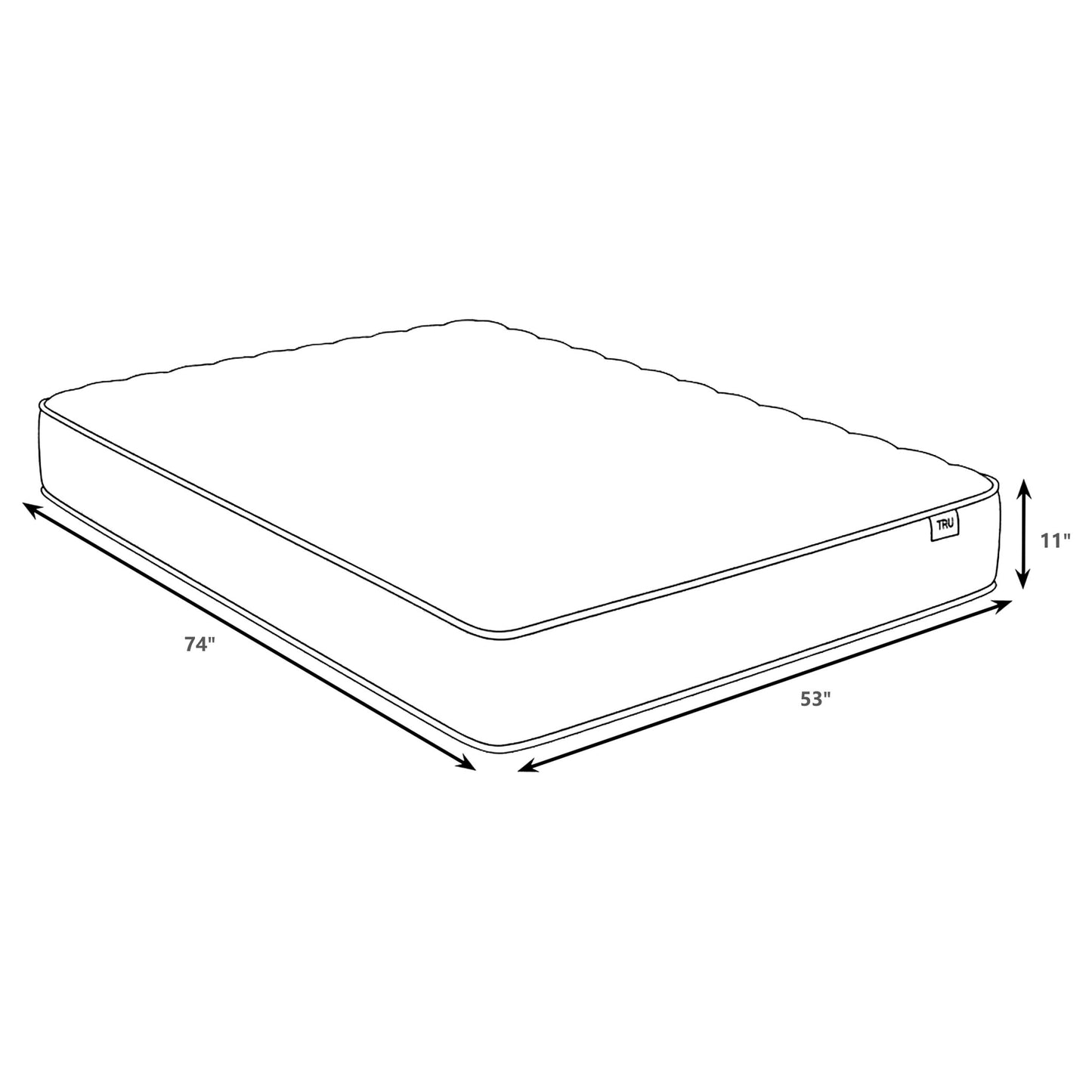 Hayes Full Firm Tight Top Hybrid Mattress White