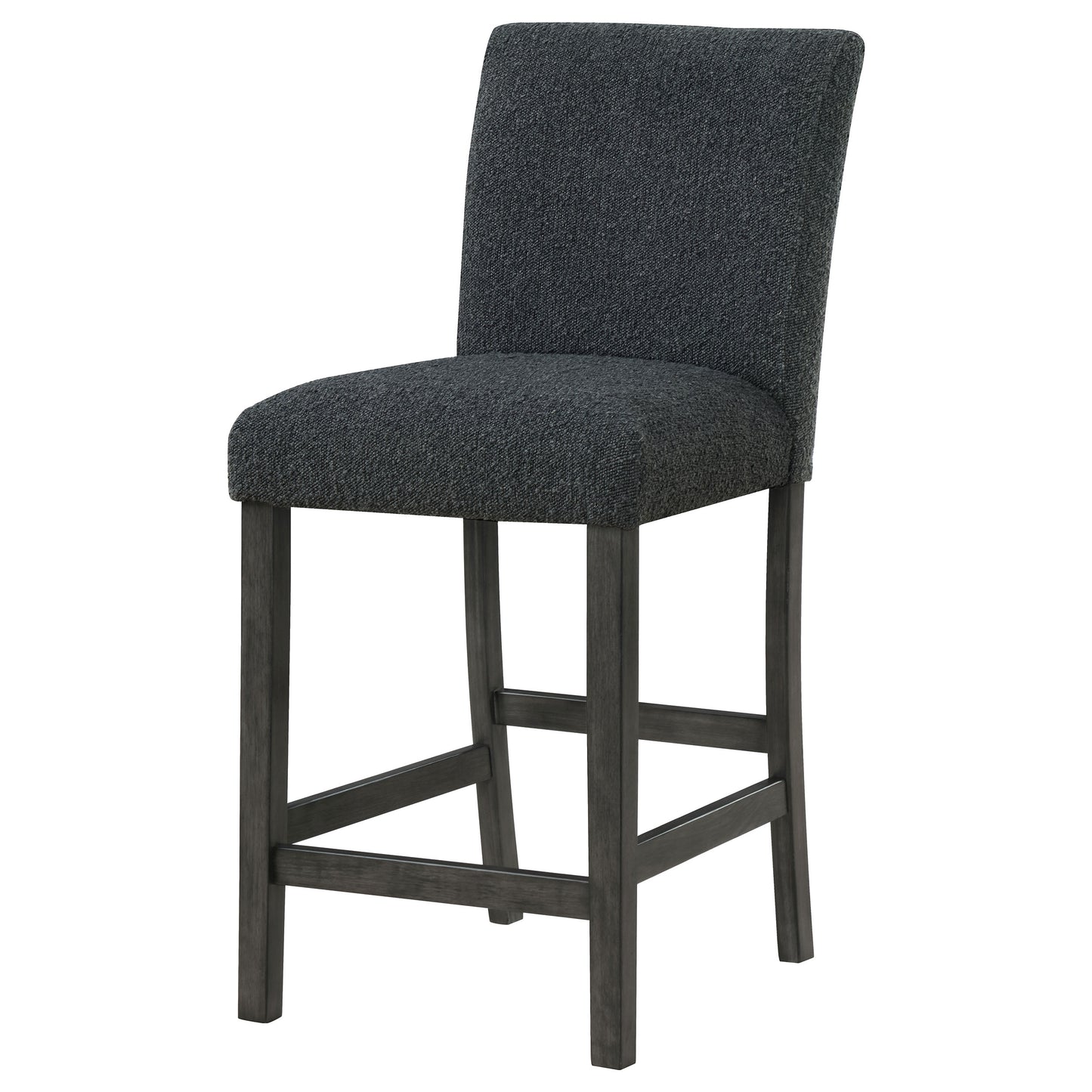 Alba Boucle Upholstered Counter Height Dining Chair Black and Charcoal Grey (Set of 2)