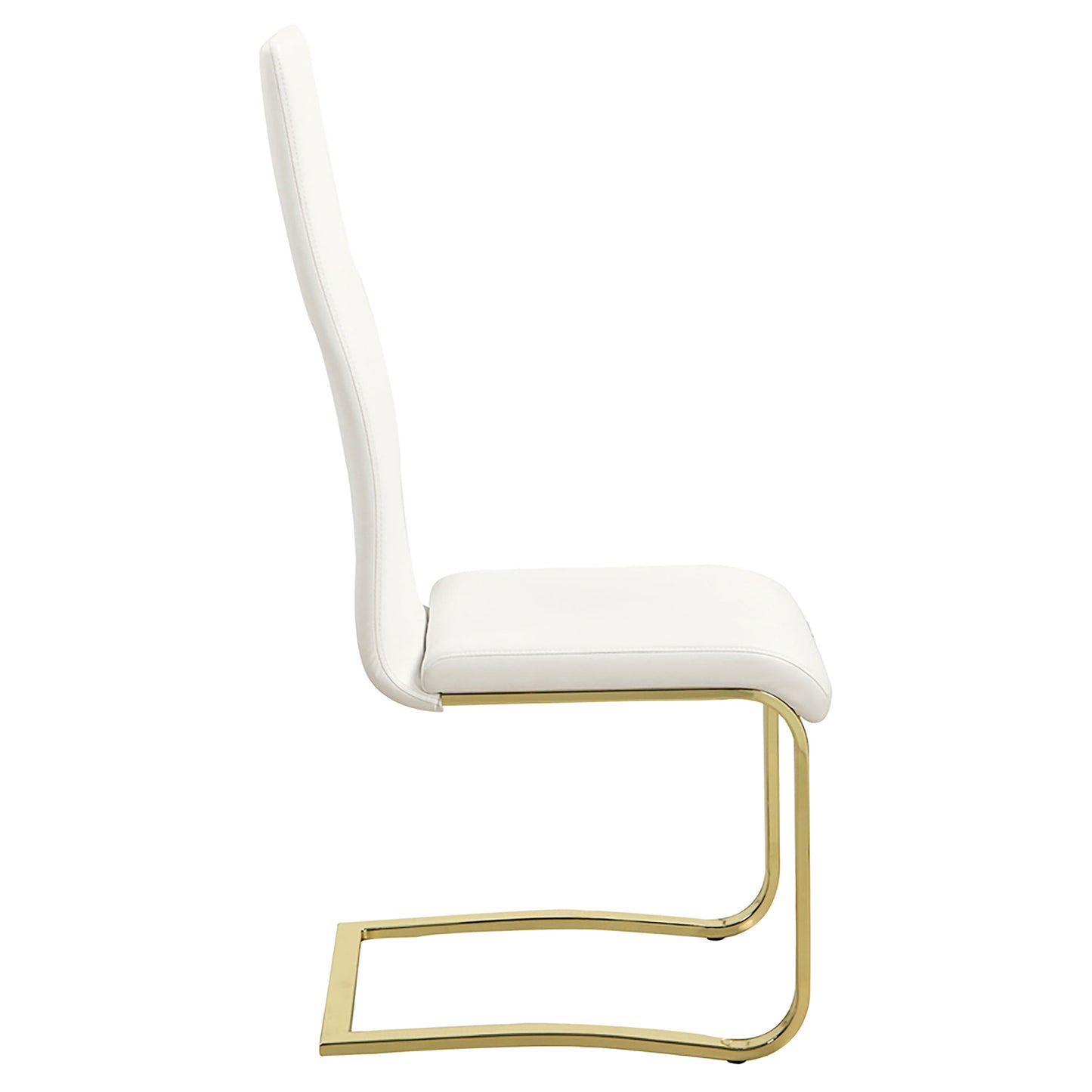 Montclair Side Chairs White and Rustic Brass (Set of 4)