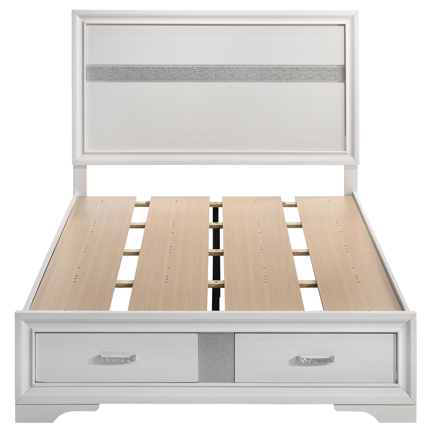 Miranda Wood Full Storage Panel Bed White