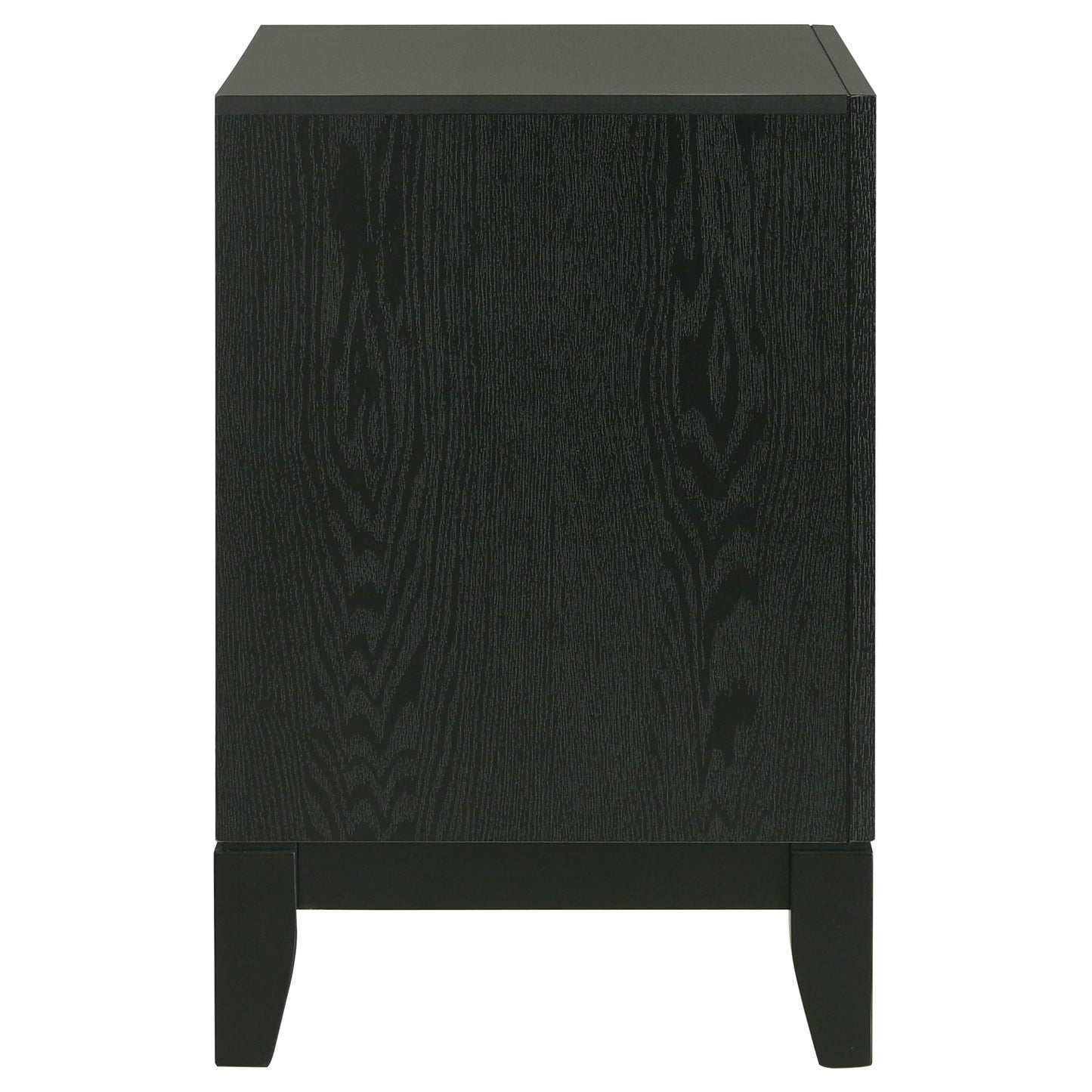 Valencia 2-drawer Nightstand Light Brown and Black