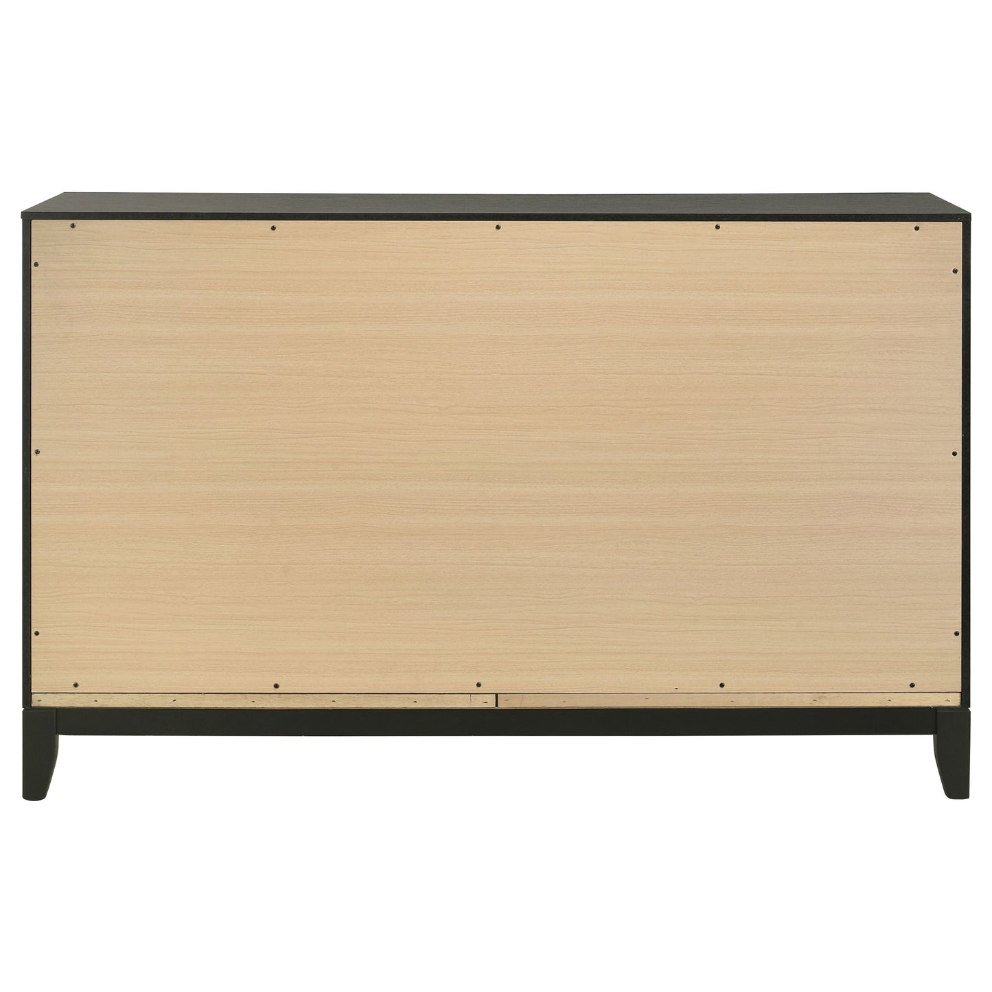 Valencia 6-drawer Dresser Light Brown and Black