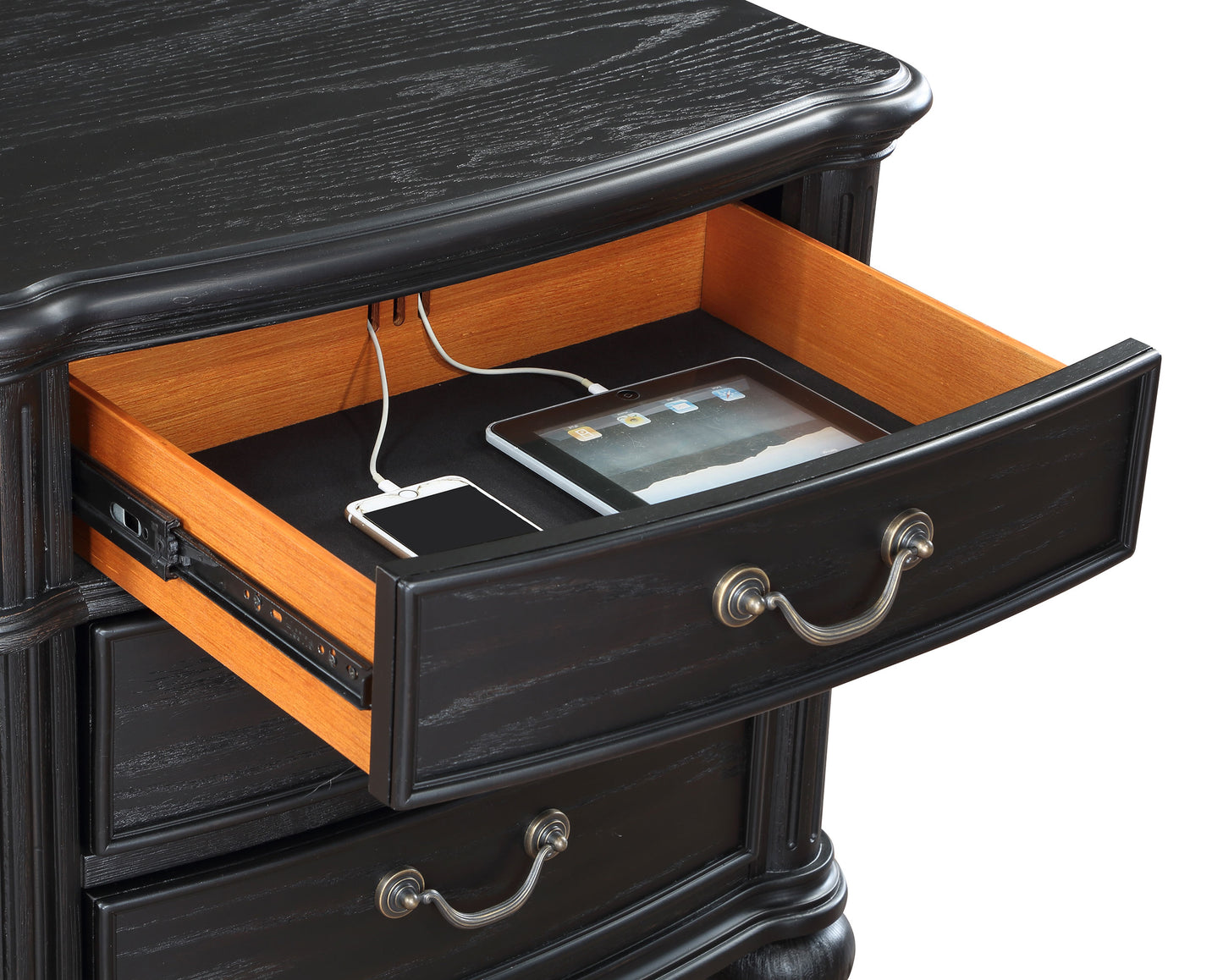 Celina 3-drawer Nightstand Bedside Table Black