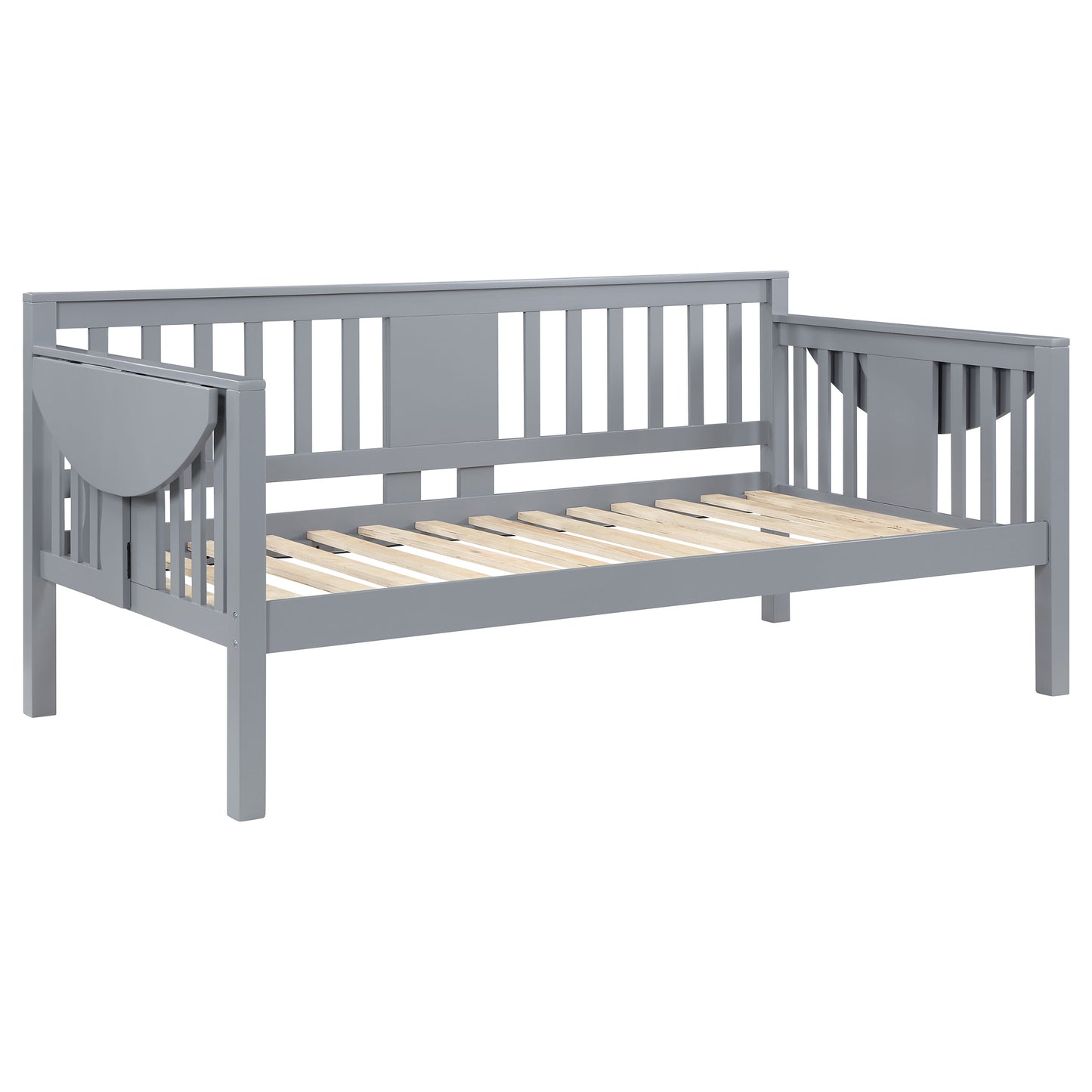 Bethany Wood Twin Daybed with Drop-down Tables Grey