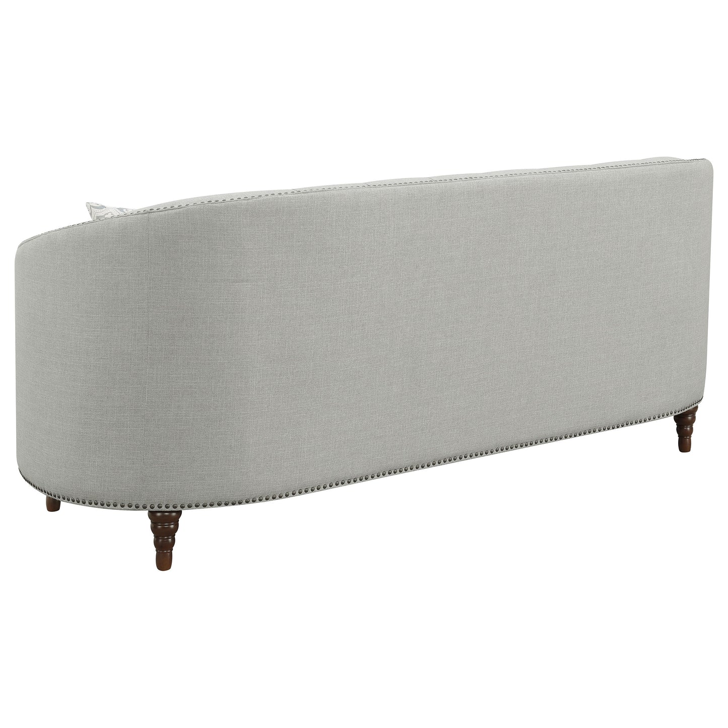 Avonlea Sloped Arm Upholstered Sofa Trim Grey