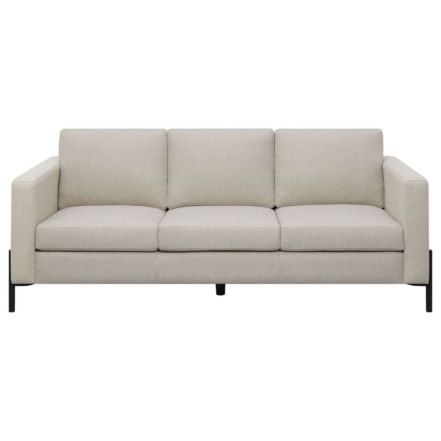 Tilly Upholstered Track Arms Sofa Oatmeal