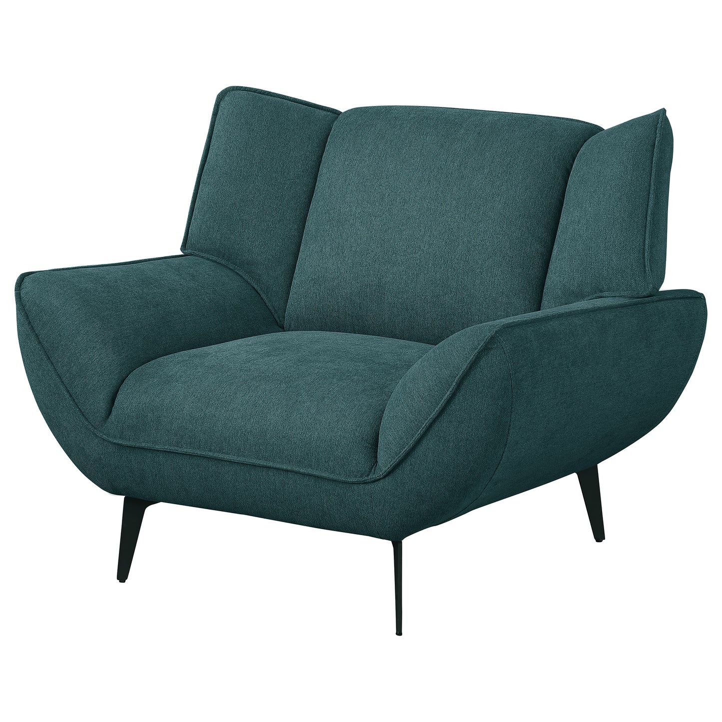 Acton Upholstered Flared Arm Chair Teal Blue