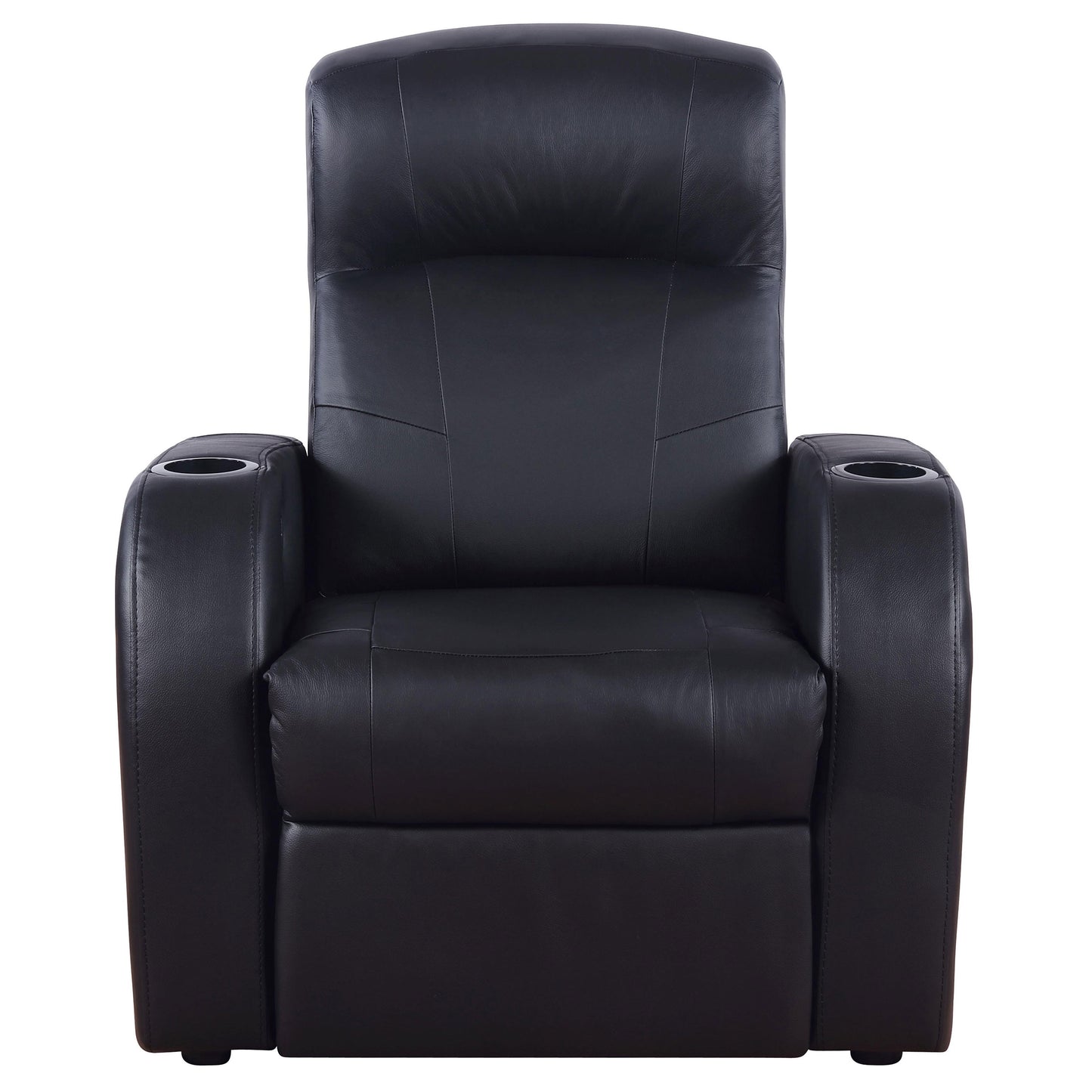 Cyrus Home Theater Upholstered Recliner Black