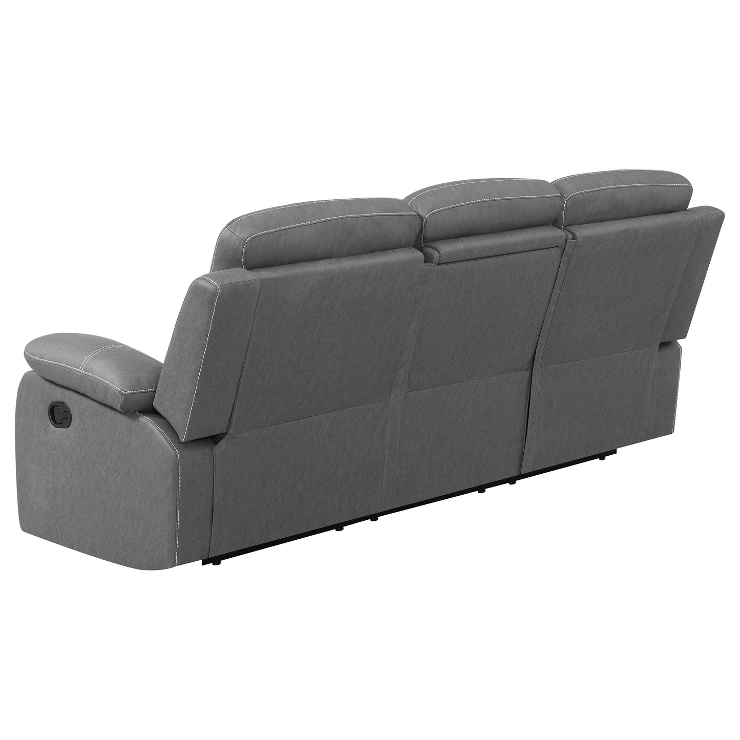 Nova Upholstered Motion Reclining Sofa Dark Grey