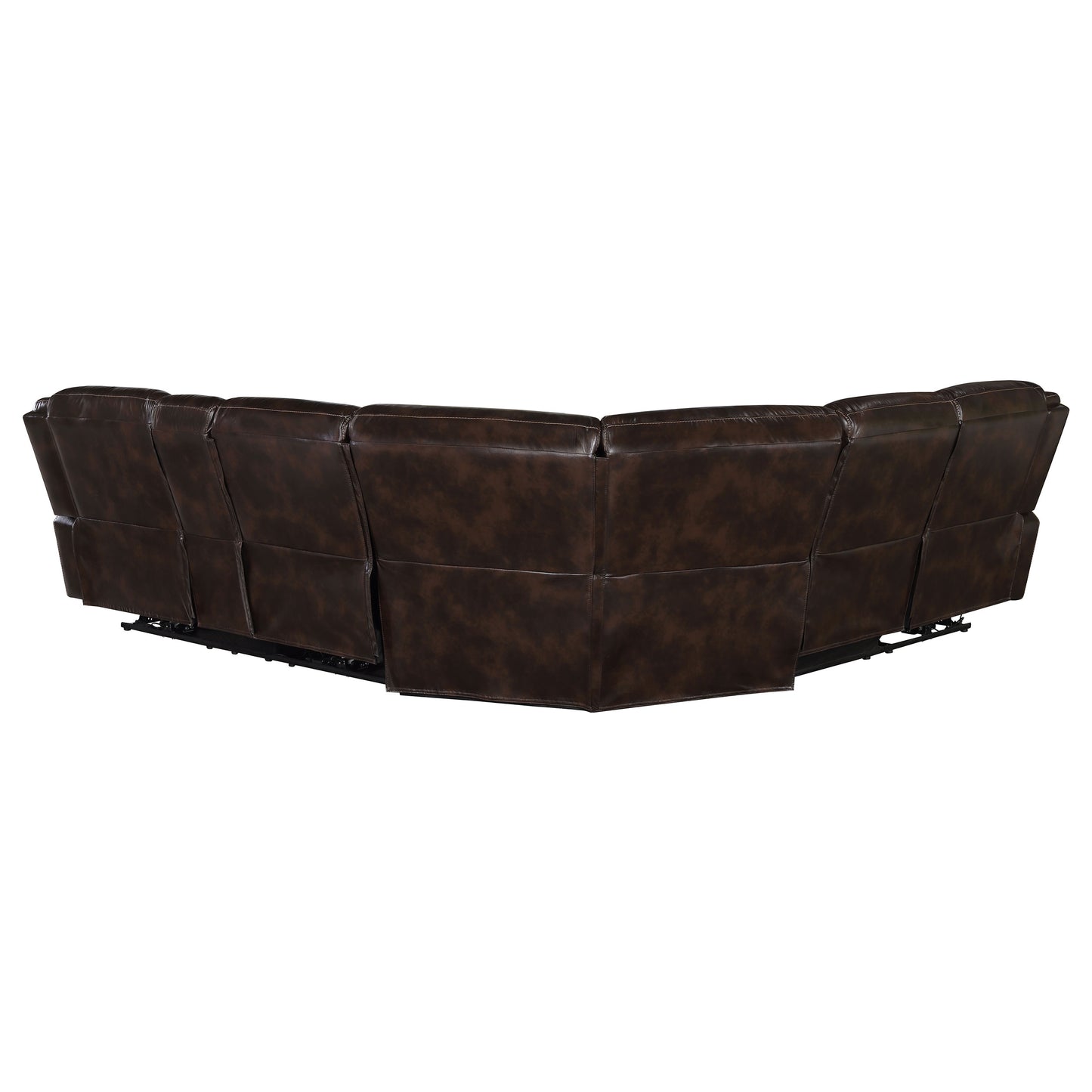 Sycamore Upholstered Power Reclining Sectional Sofa Dark Brown