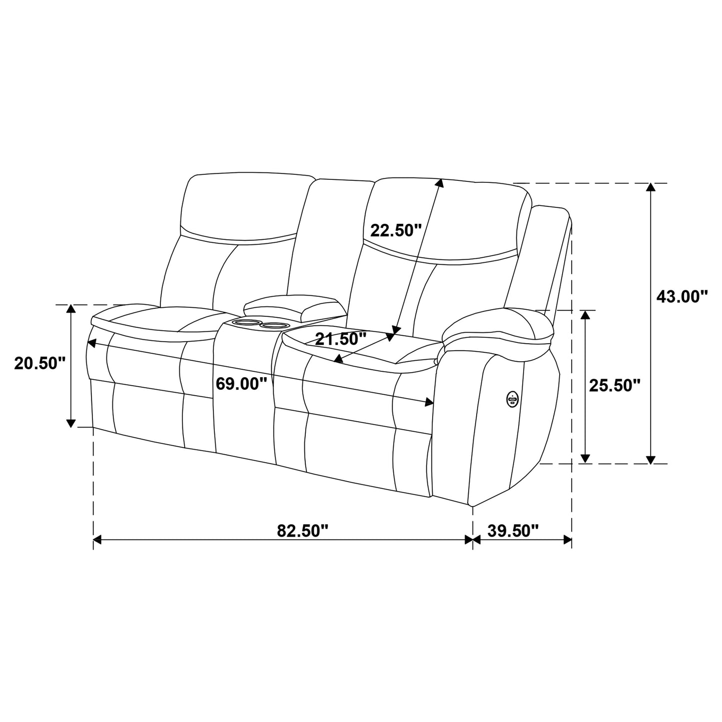 Sycamore Upholstered Power Reclining Sectional Sofa Dark Brown