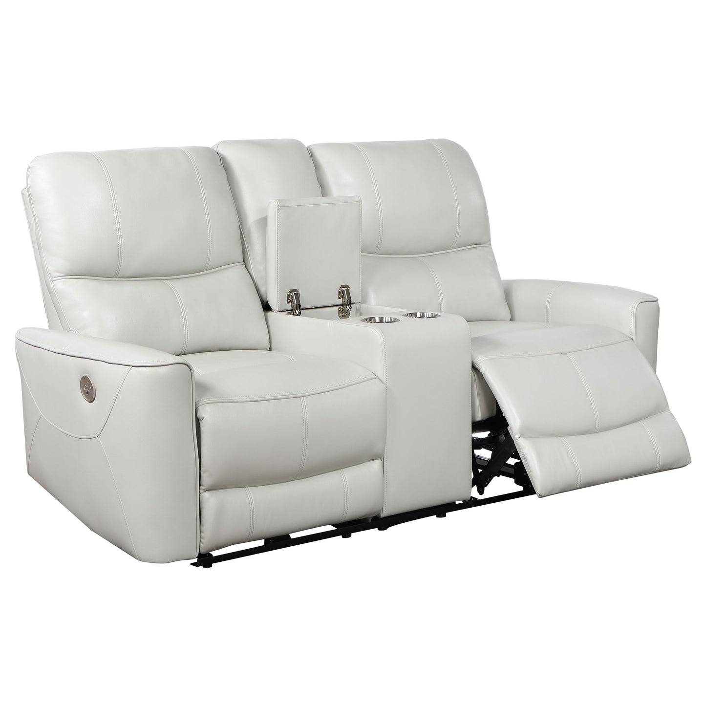 Greenfield 2-piece Upholstered Power Reclining Sofa Set Ivory