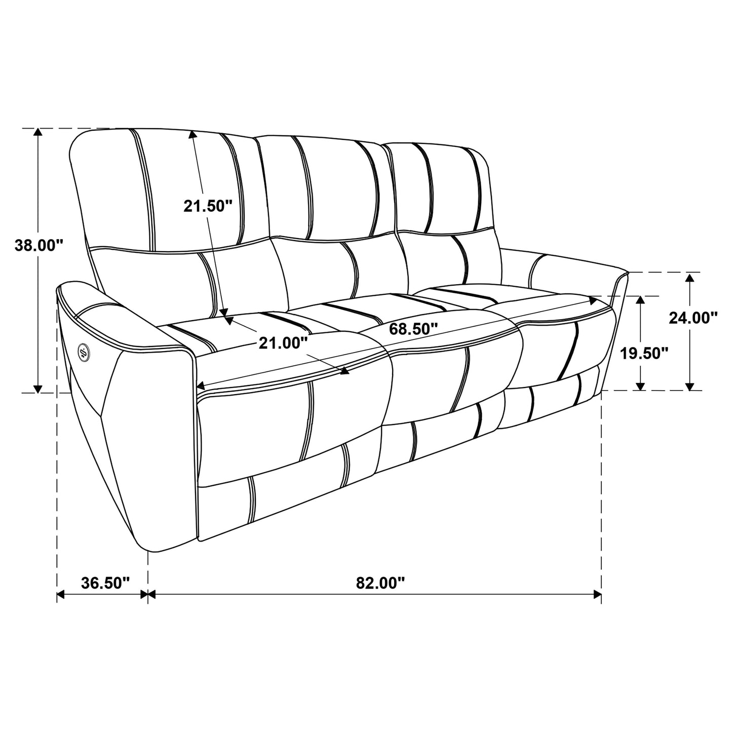 Greenfield 2-piece Upholstered Power Reclining Sofa Set Saddle Brown