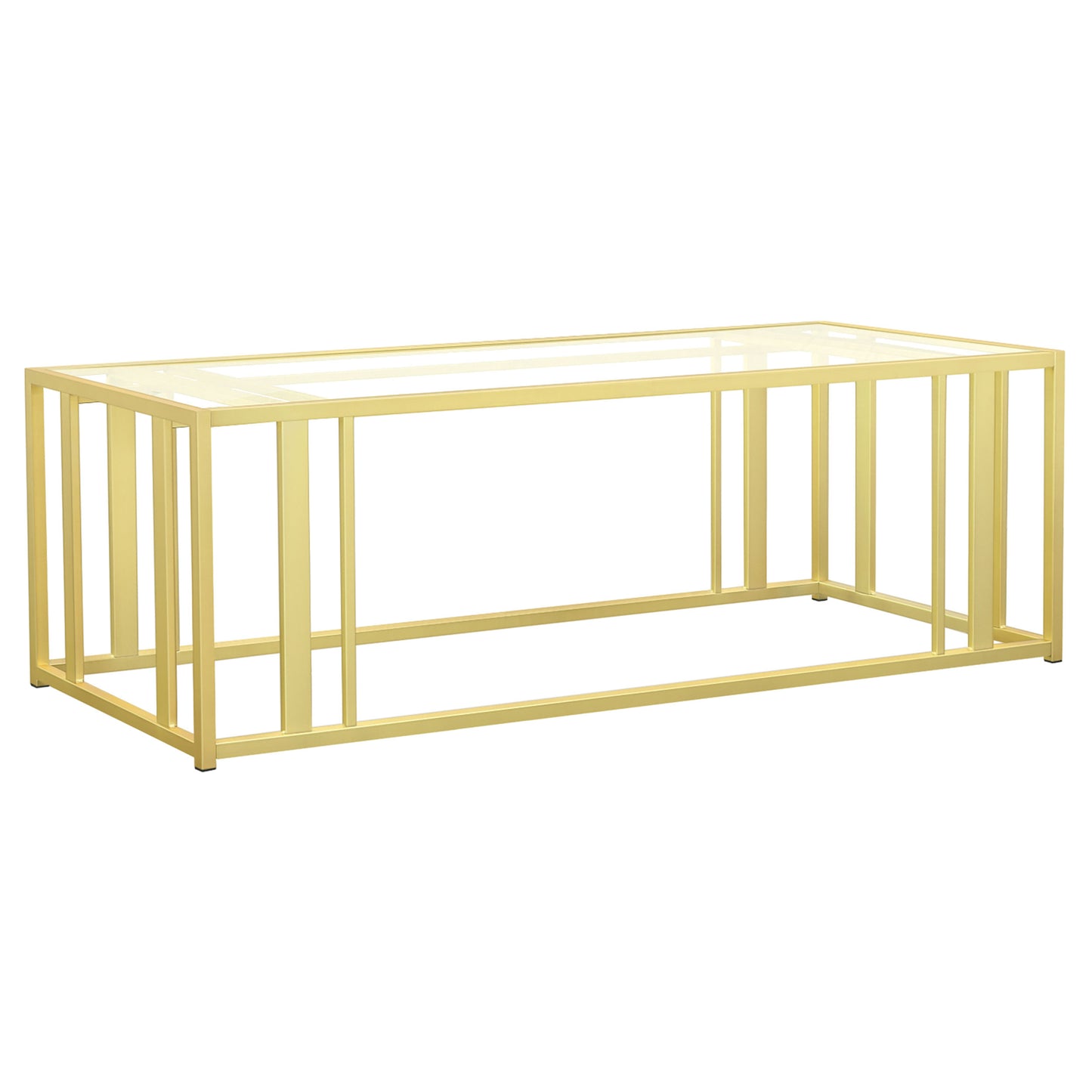 Adri Metal Frame Coffee Table Matte Brass