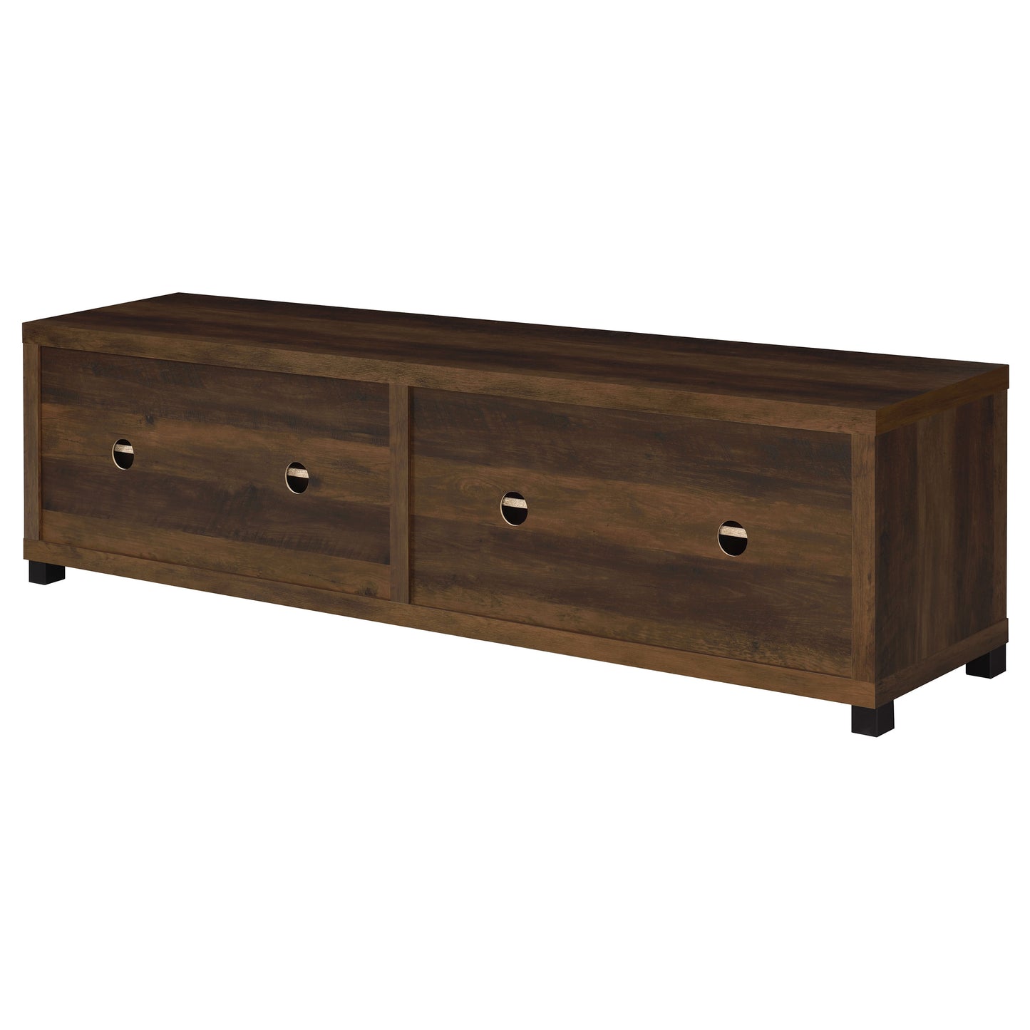 Sachin Rectangular TV Console with Glass Doors