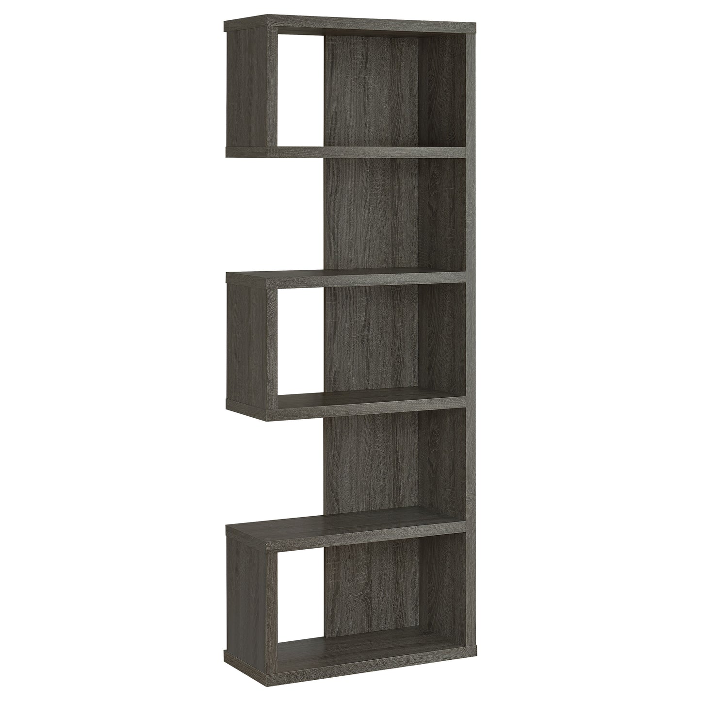 Joey 5-tier Bookcase Weathered Grey