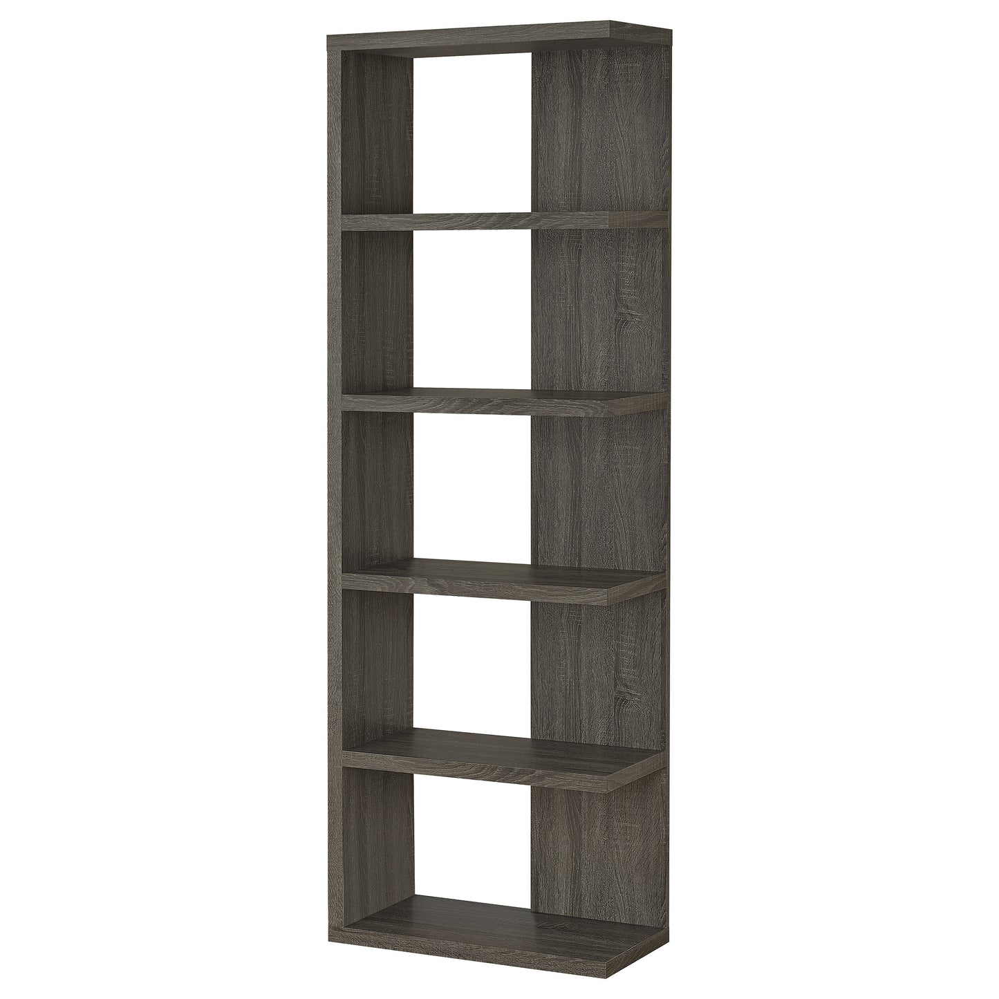 Harrison 5-tier Bookcase Weathered Grey