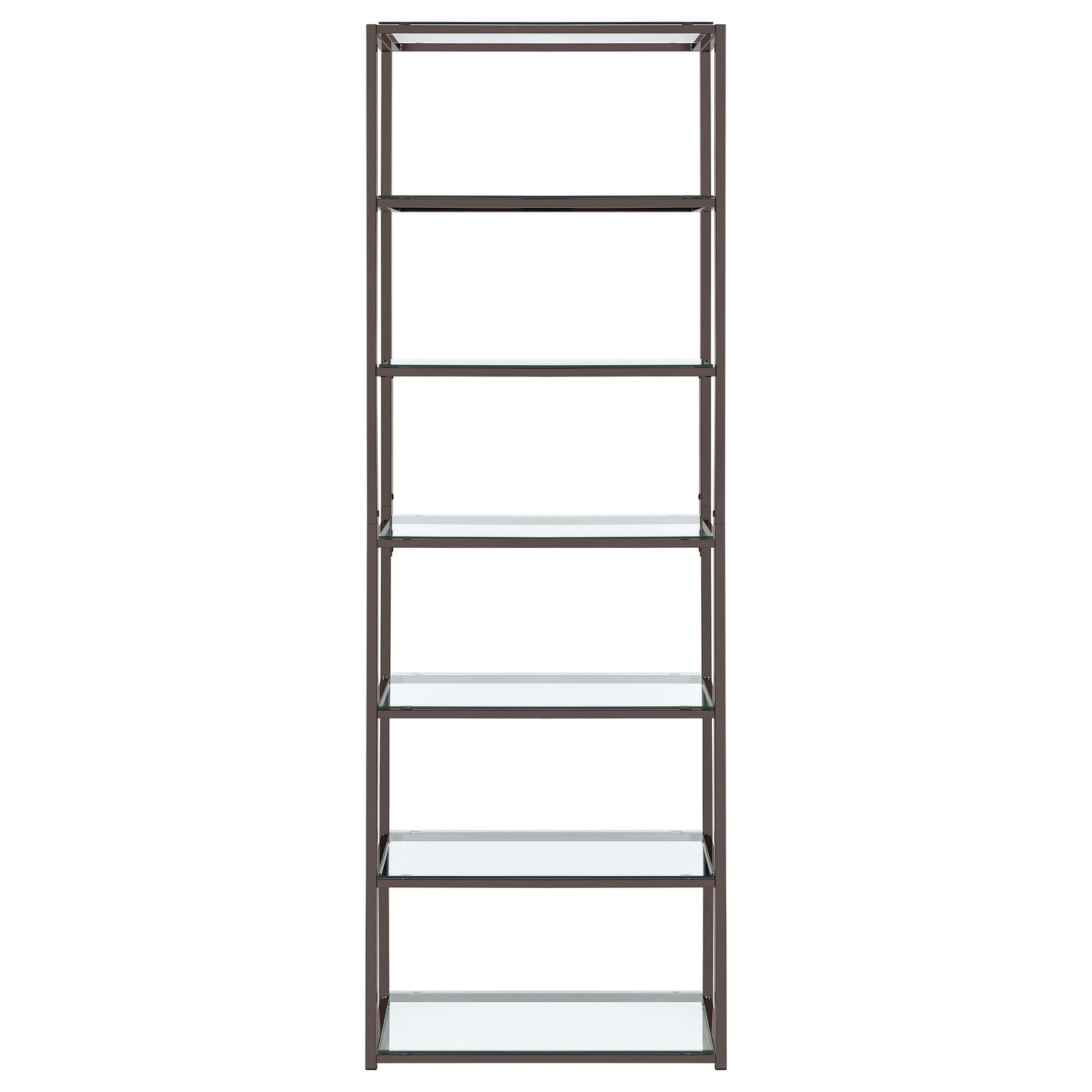 Kate 6-shelf Bookcase Black Nickel