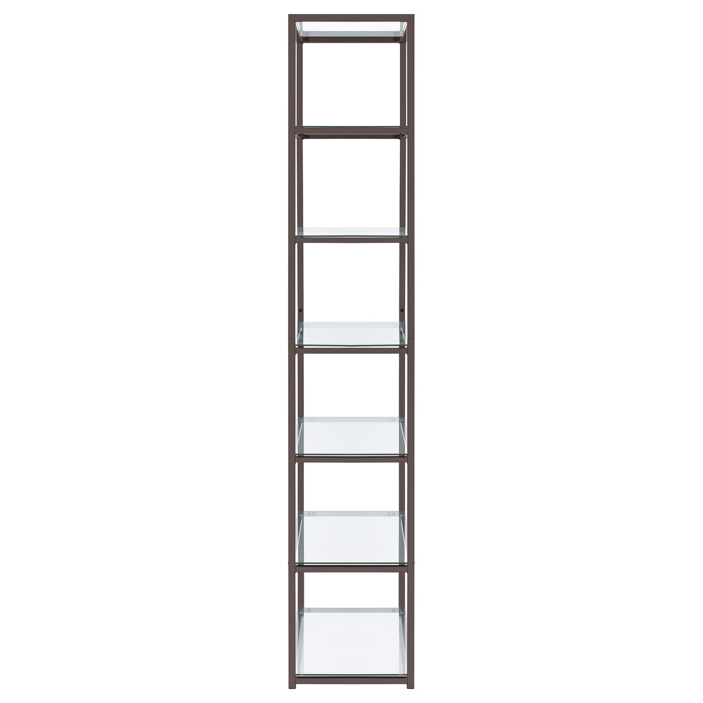 Kate 6-shelf Bookcase Black Nickel