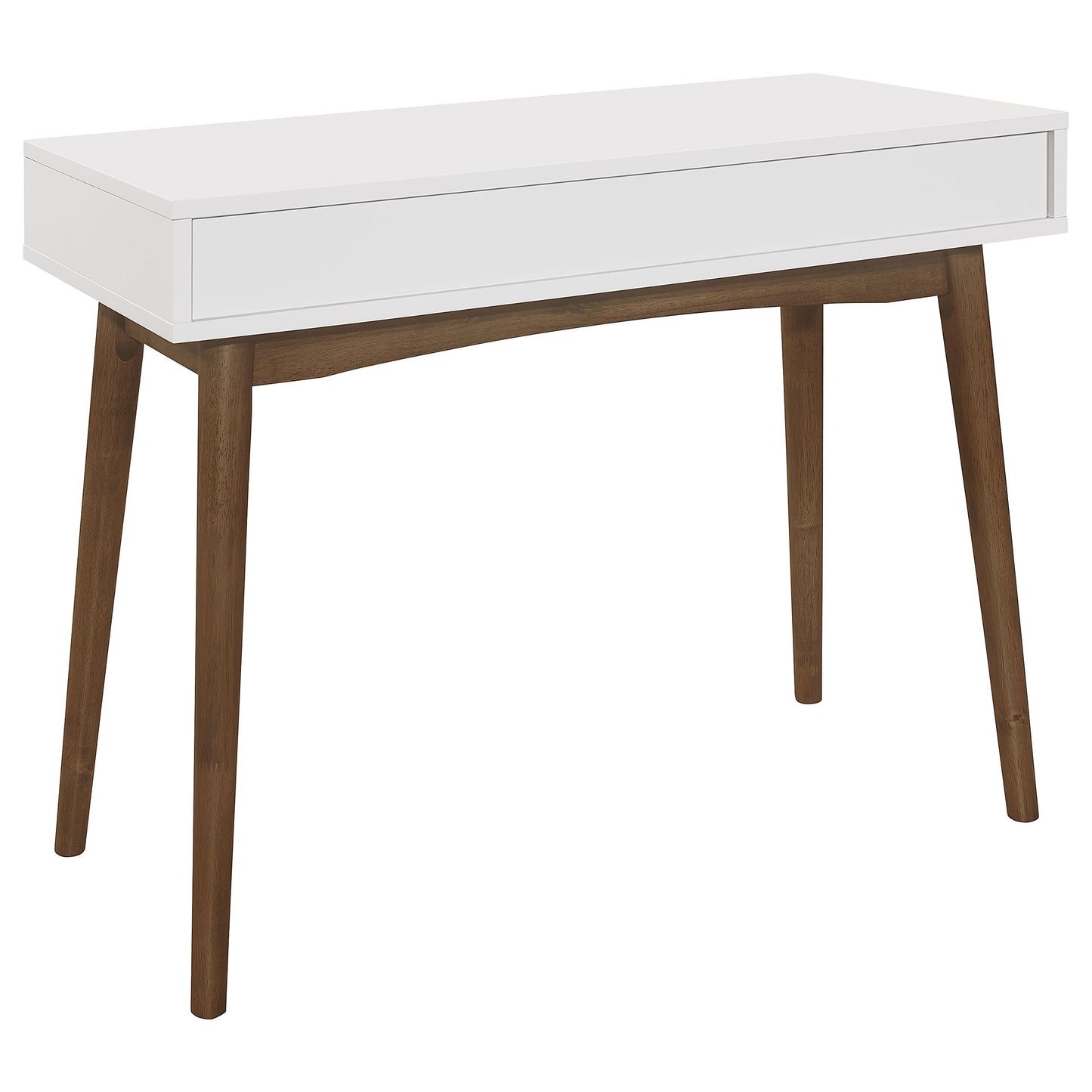 Bradenton 1-drawer Writing Desk White and Walnut