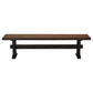 Bexley Rectangular Live Edge Dining Set Natural Honey and Espresso