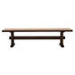 Bexley Trestle Bench Natural Honey and Smokey Black