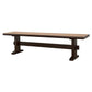 Bexley Trestle Bench Natural Honey and Smokey Black