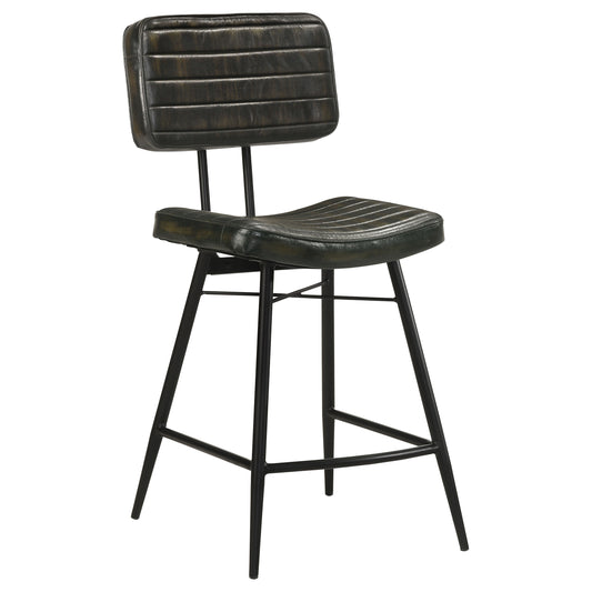 Partridge Upholstered Counter Height Stools with Footrest (Set of 2)