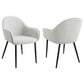 Emma Upholstered Dining Arm Chair Fog Grey and Black (Set of 2)