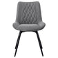 Neil 5-piece Round Dining Table Set Concrete Gunmetal
