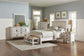 Franco Wood Eastern King Panel Bed Distressed White