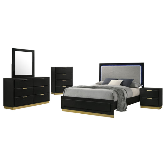 Caraway 5-piece Queen Bedroom Set Black