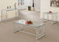Merced Glass Top Metal Entryway Console Table Nickel