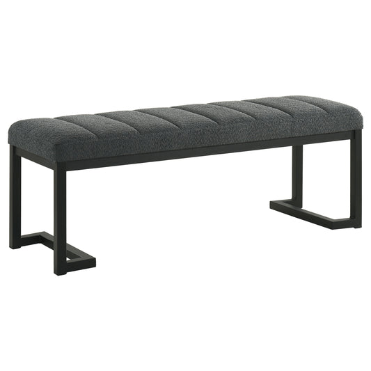 Mesa Upholstered Entryway Accent Bench Charcoal