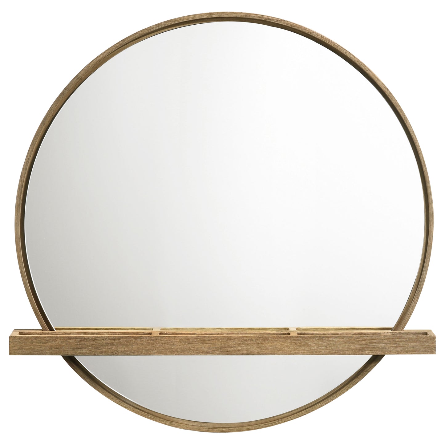 Arini Round Vanity Wall Mirror with Shelf Sand Wash