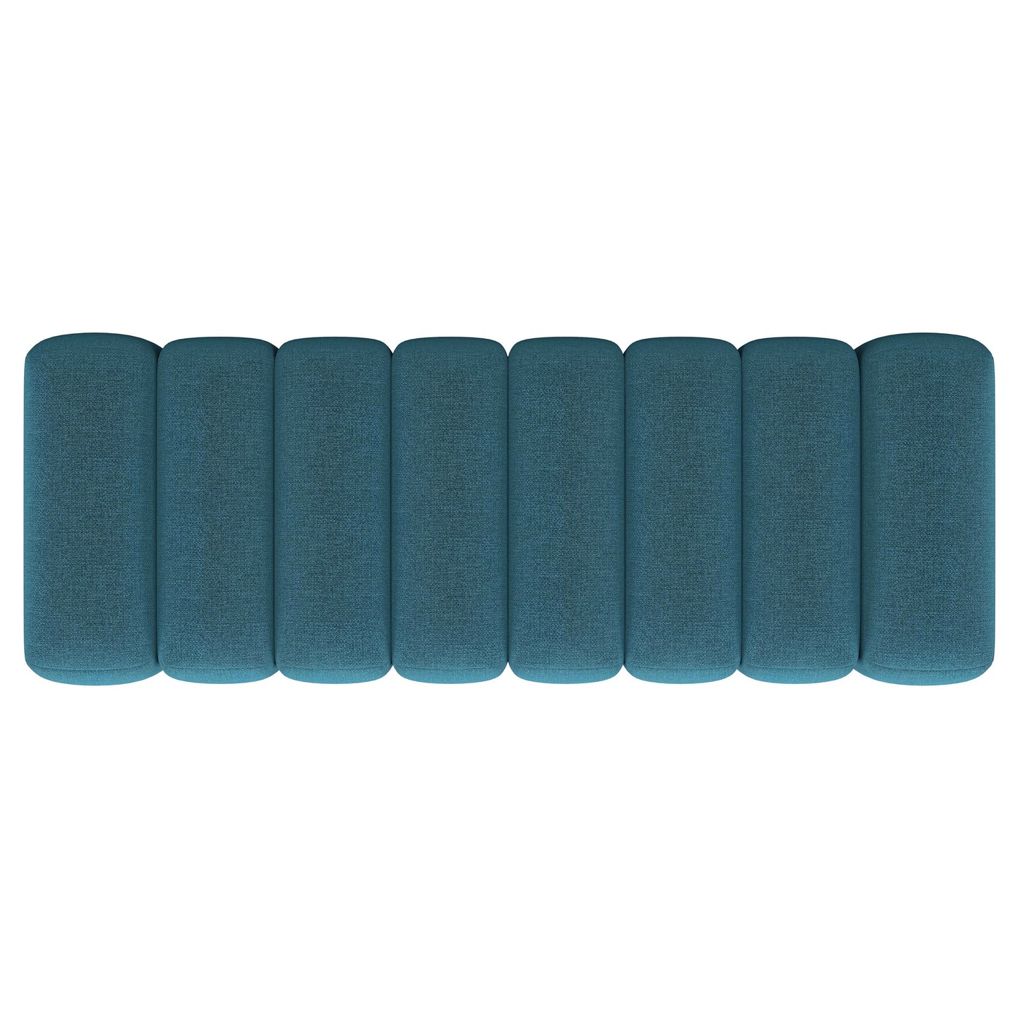 Summer Upholstered Channel Tufted Accent Bench Peacock Blue